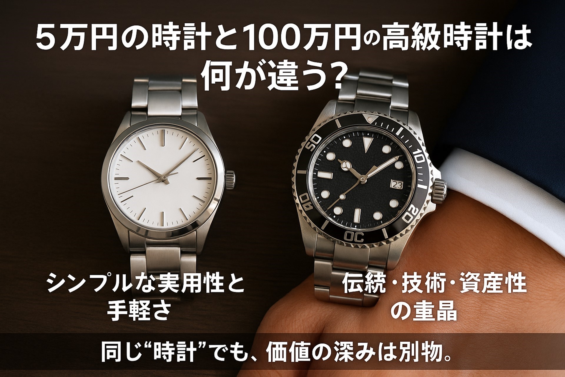 5万円の時計と100万円の高級時計は何が違う？違いと価値を徹底解説