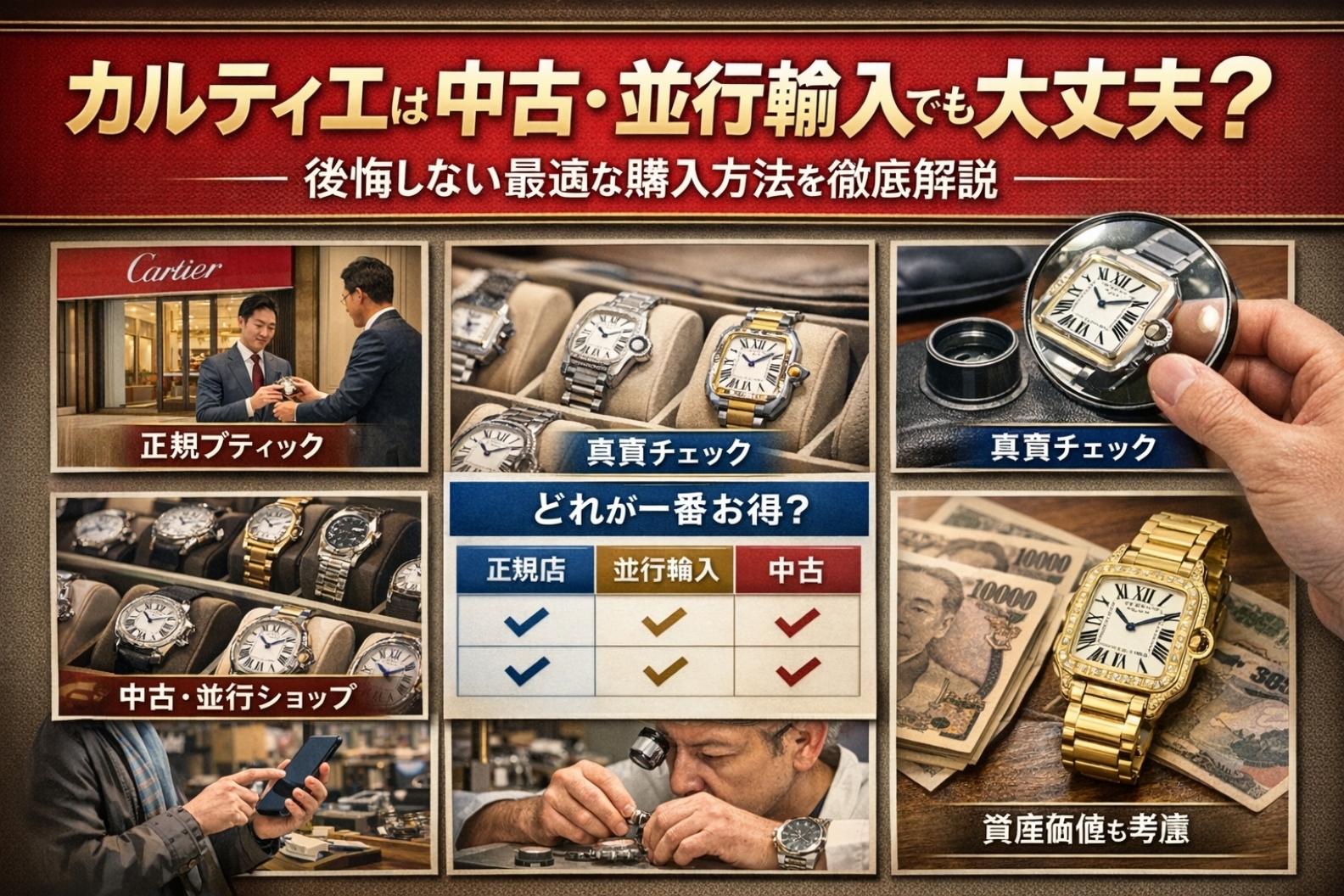 カルティエ　中古　並行輸入　問題ない