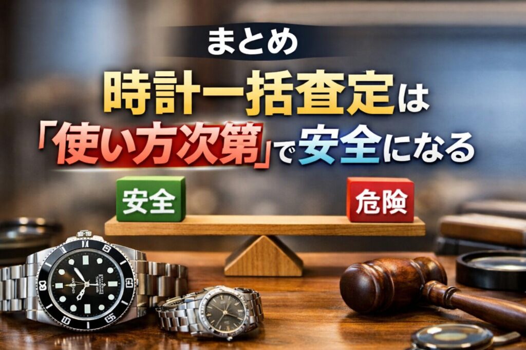 まとめ｜時計一括査定は「使い方次第」で安全になる