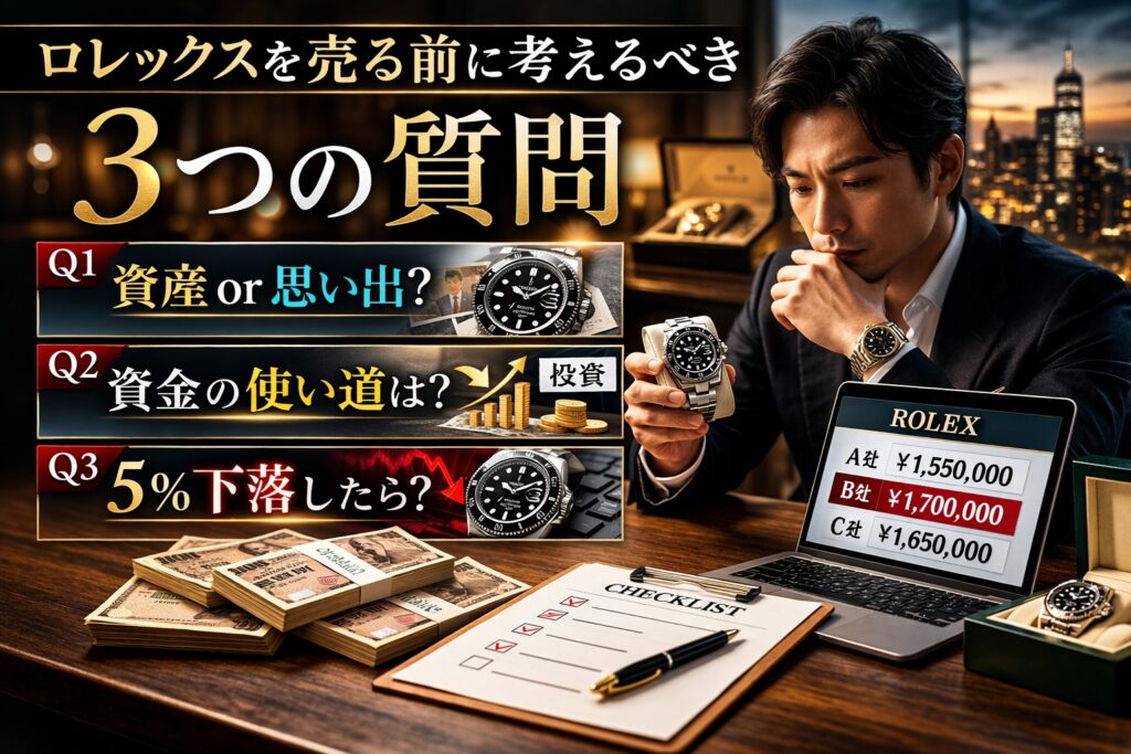 ロレックスを売る前に考えるべき3つの質問