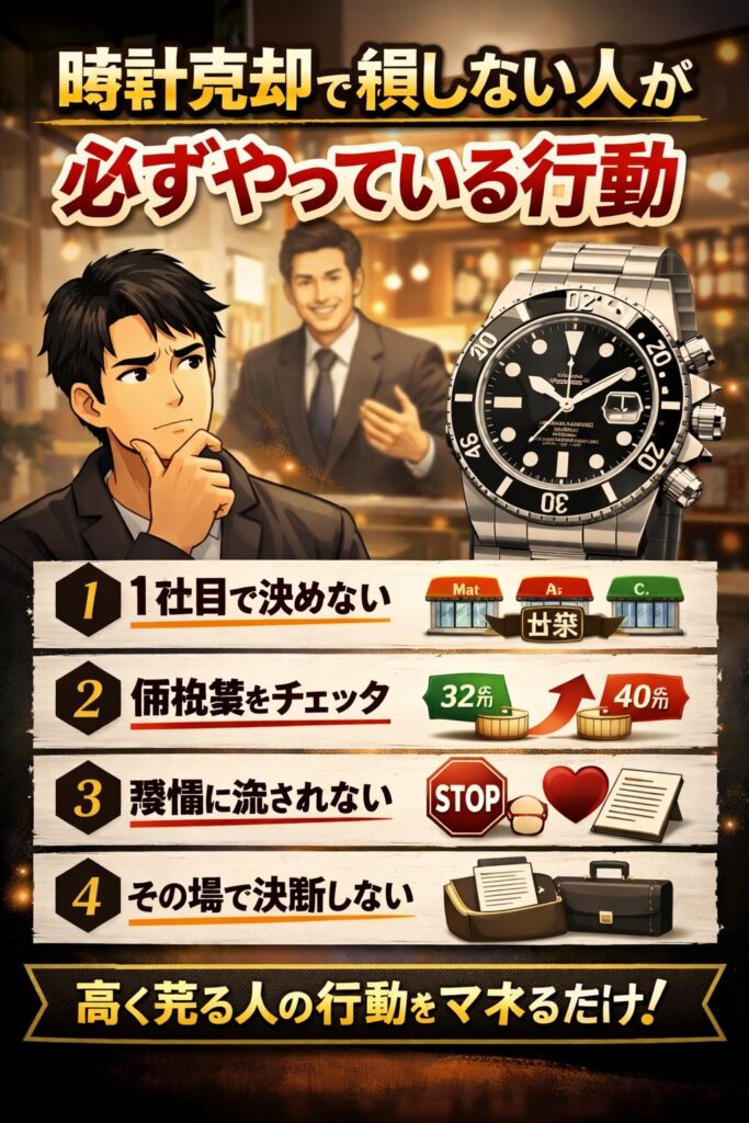 時計売却で損しない人が必ずやっている行動