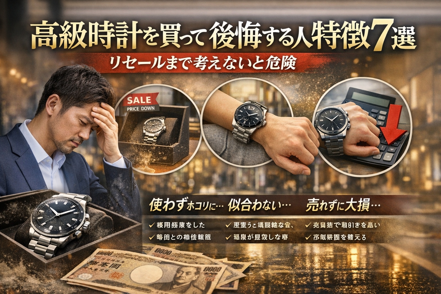 高級時計を買って後悔する人の特徴7選｜リセールまで考えないと危険