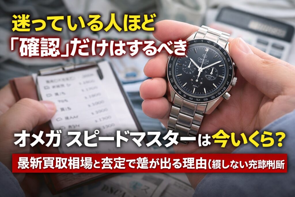 スピードマスター　査定　迷っている人ほど「確認」だけはするべき