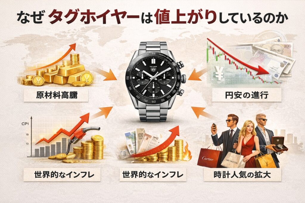 タグホイヤー　値上がり理由