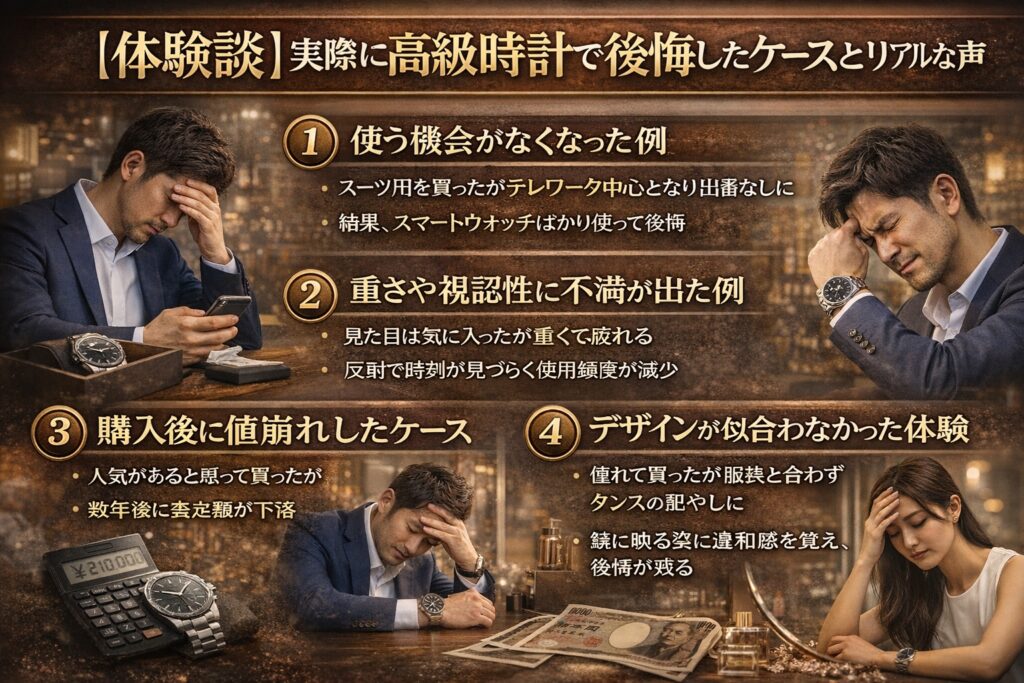 【体験談】実際に高級時計で後悔したケースとリアルな声