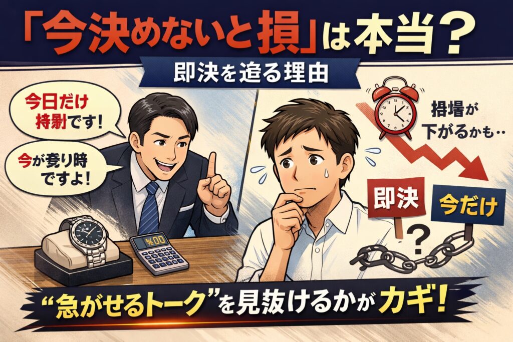 「今決めないと損」は本当？即決を迫る理由